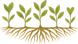 Nature‑themed illustration of plants sprouting from soil